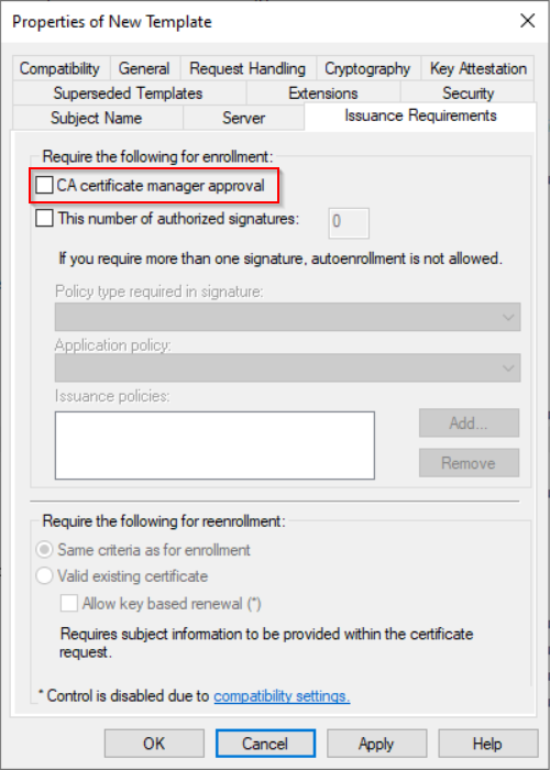 Tab Isuance Requirements